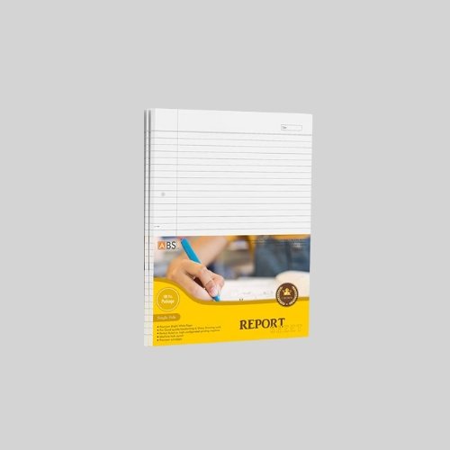 ABS Crown Single Side Ruled Report Sheet Pack of 200 Sheets