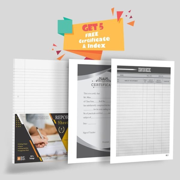 ABS Premium Double Side Ruled Report Sheet