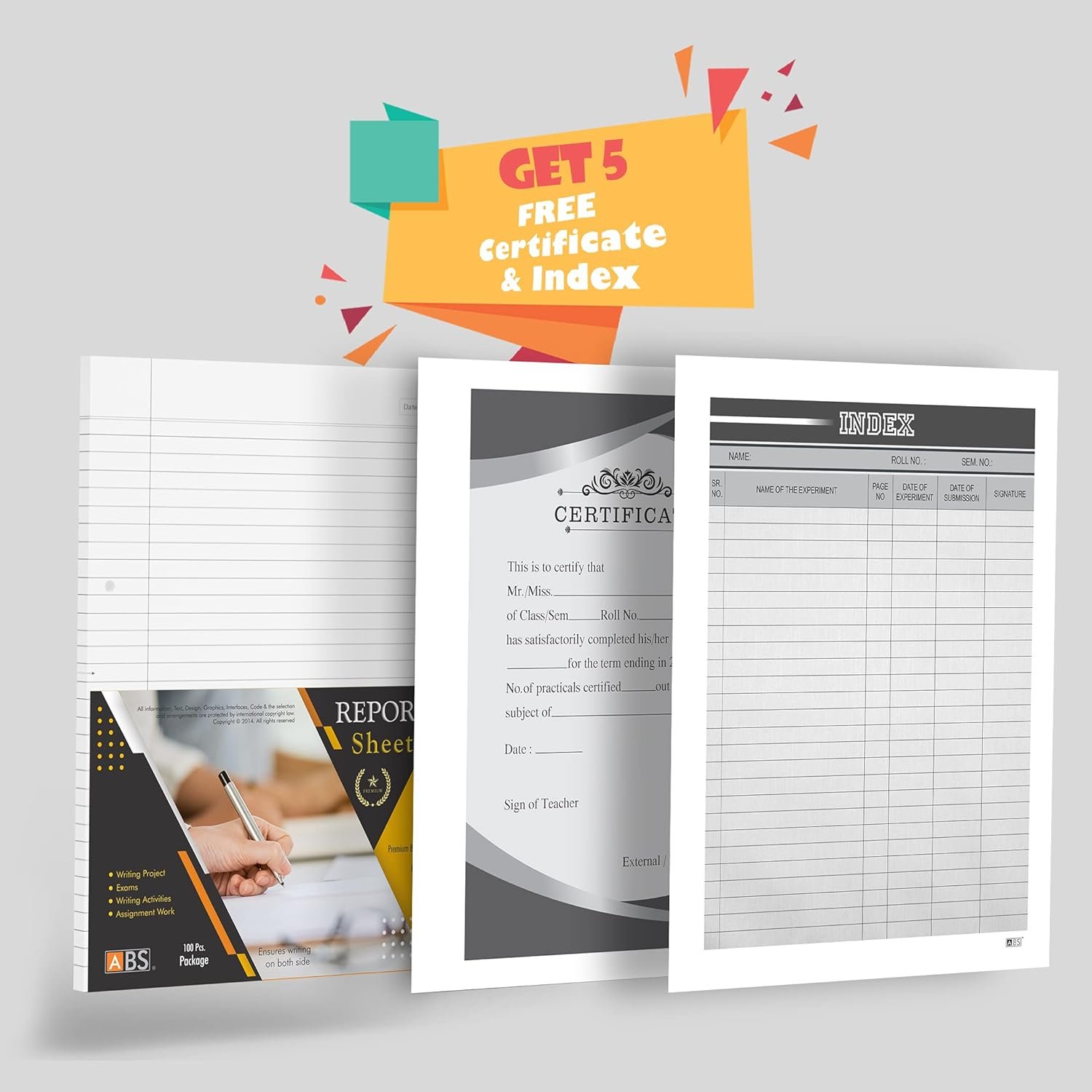 ABS Premium Double Side Ruled Report Sheet - Image 7