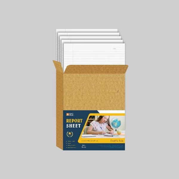 ABS Crown Double Side Ruled Report Sheet Pack of 500 Sheets