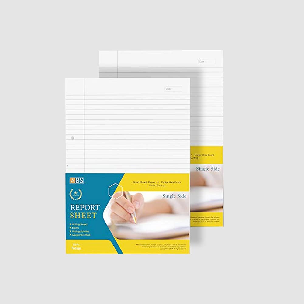 ABS Premium Single Side Ruled Report Sheet - Image 1