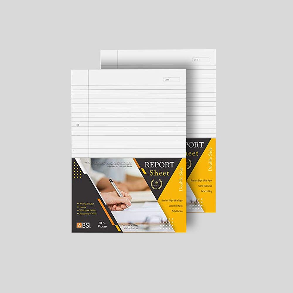 ABS Premium Double Side Ruled Report Sheet - Image 1