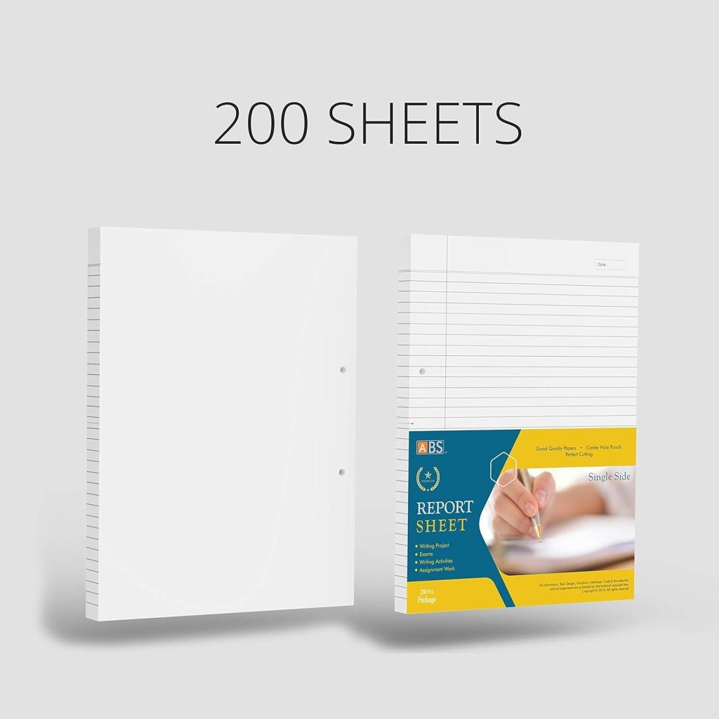 ABS Premium Single Side Ruled Report Sheet
