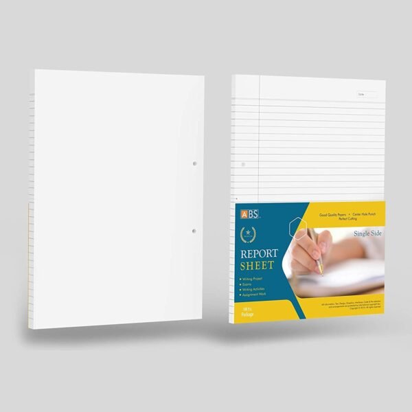 ABS Premium single side ruled reportsheet pack of 4