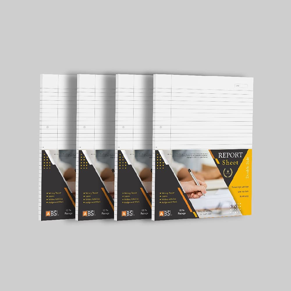 ABS Premium Double Side Ruled Report Sheet Pack of 400 Sheets - Image 3