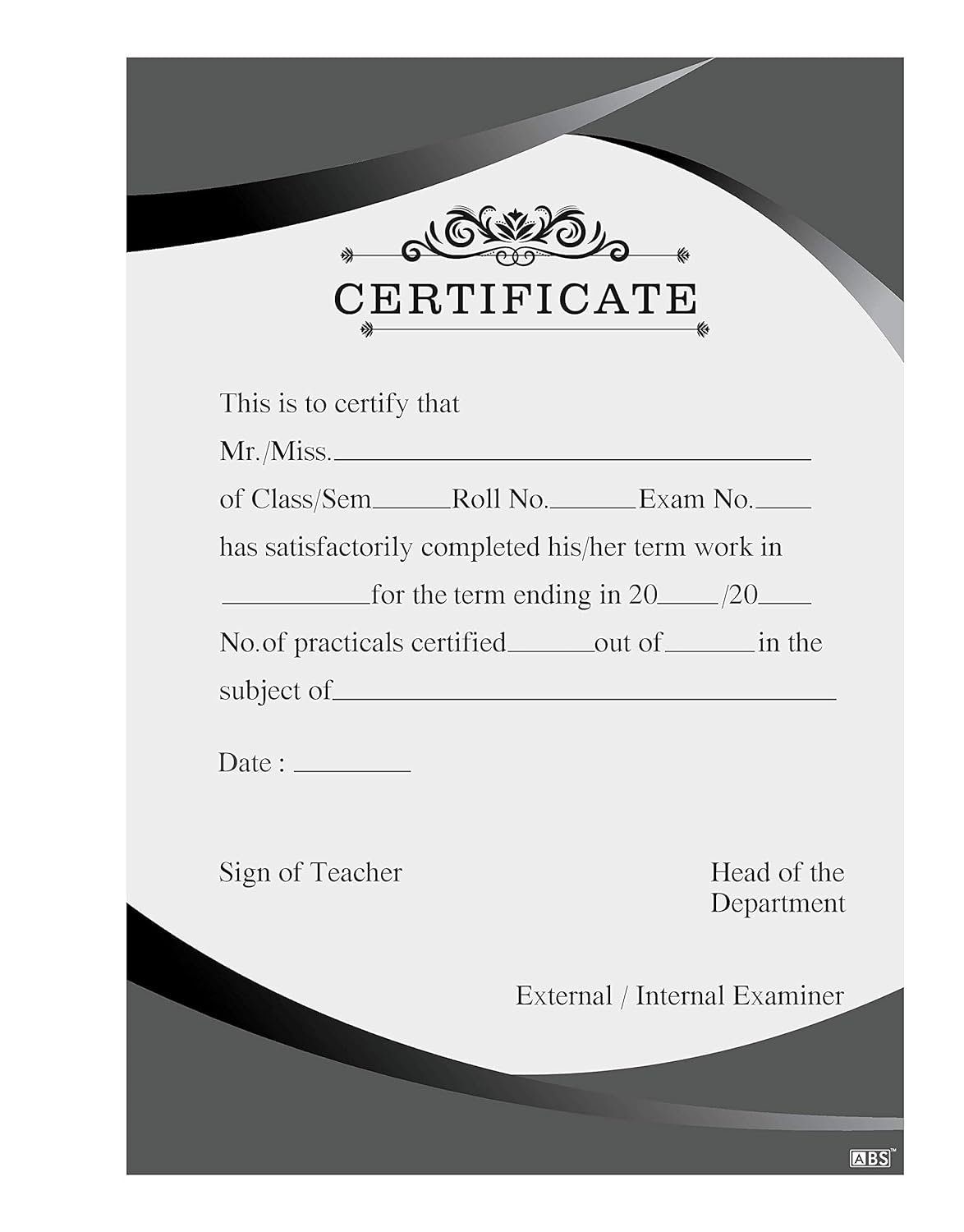 ABS Ethnic Single Side Ruled Report Sheet Pack of 100 Sheets - Image 2