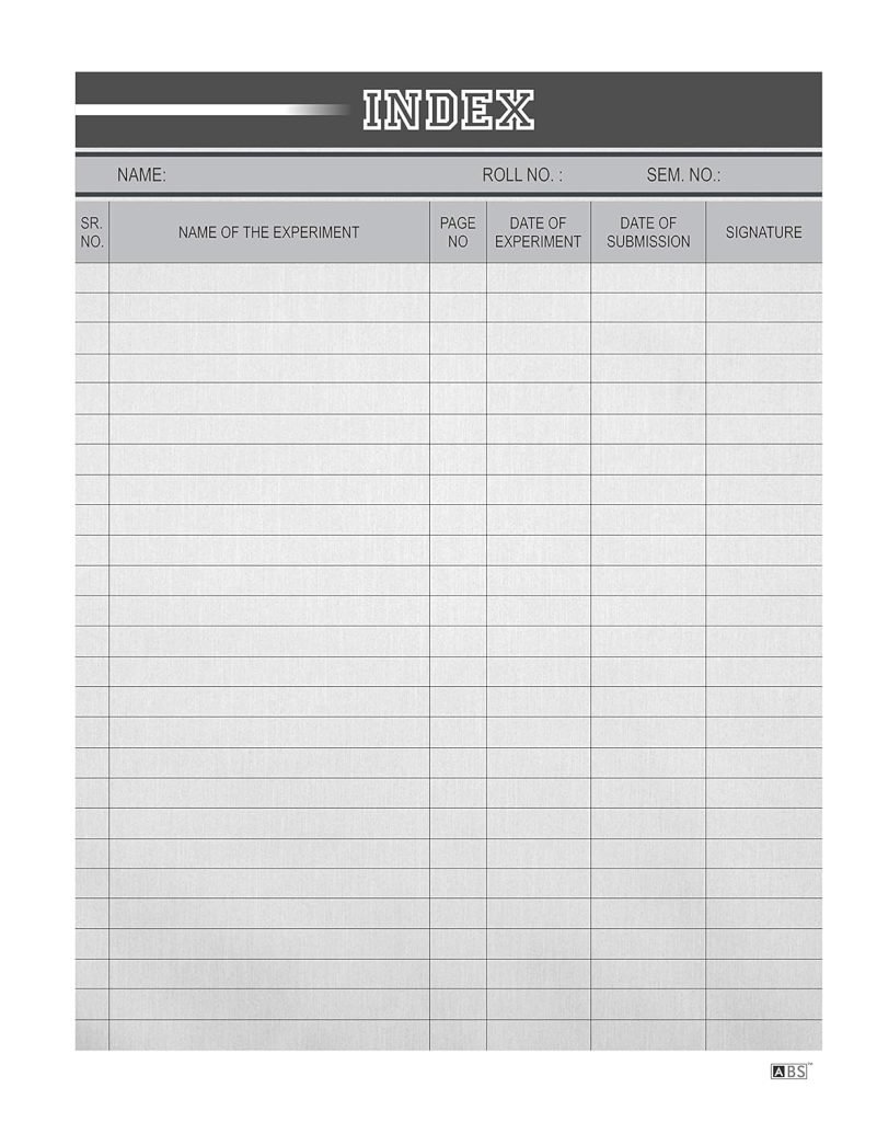 ABS Premium Single Side Ruled Report Sheet