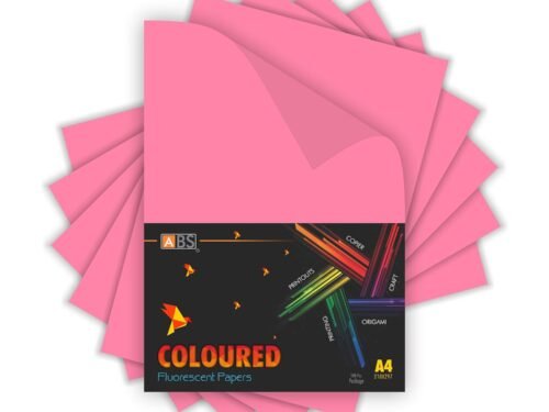 ABS Fluorescent paper A4 - 80 gsm Fluorecent pink - Image 3