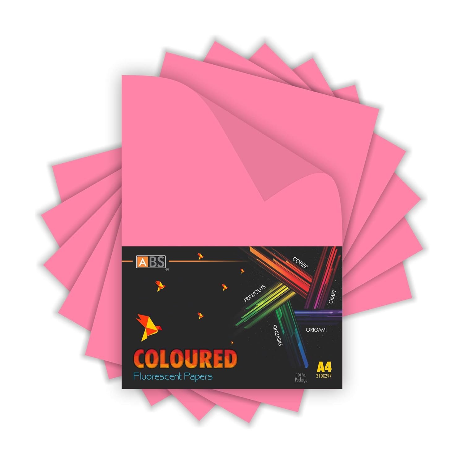 ABS Fluorescent paper A4 - 80 gsm Fluorecent pink - Image 3
