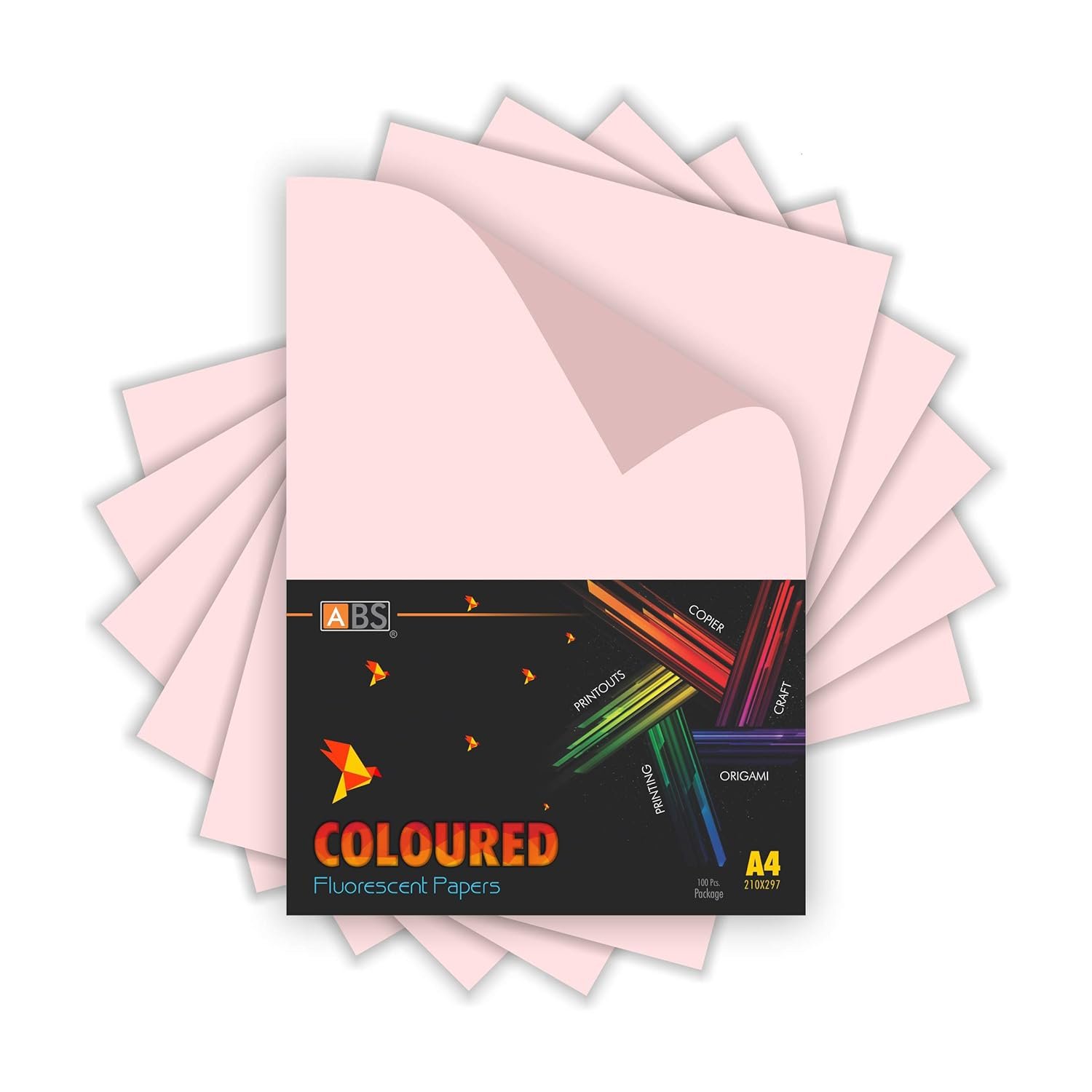 ABS Fluorescent paper A4 - 80 gsm light pink - Image 2