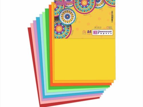 ABS Fluorecent paper assoted A4 -120 gsm pack of 100 - Image 1