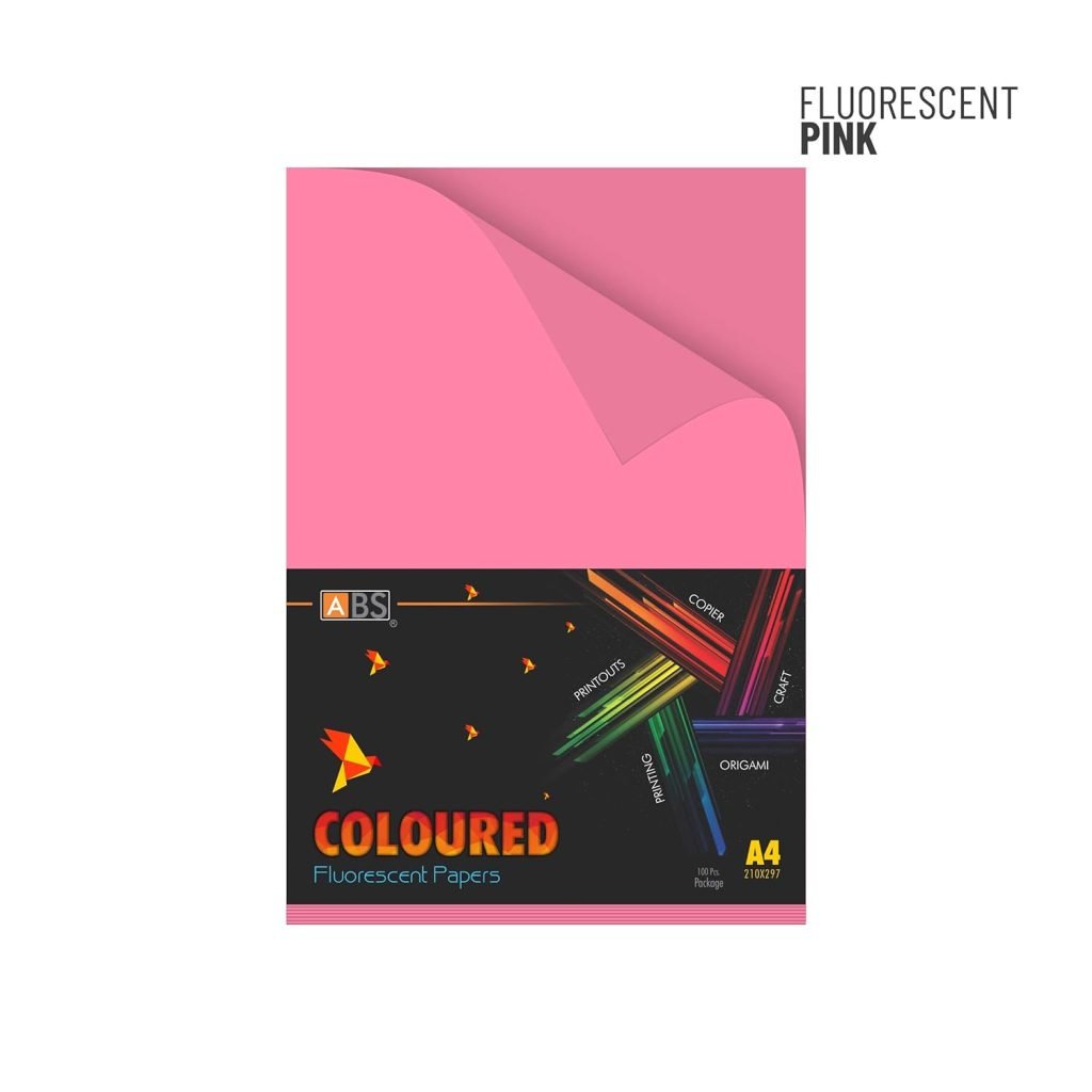 ABS Fluorescent paper A4 - 80 gsm Fluorecent pink