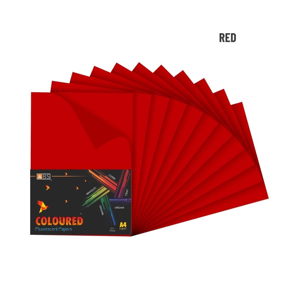 ABS Fluorescent paper A4 - 80 gsm red