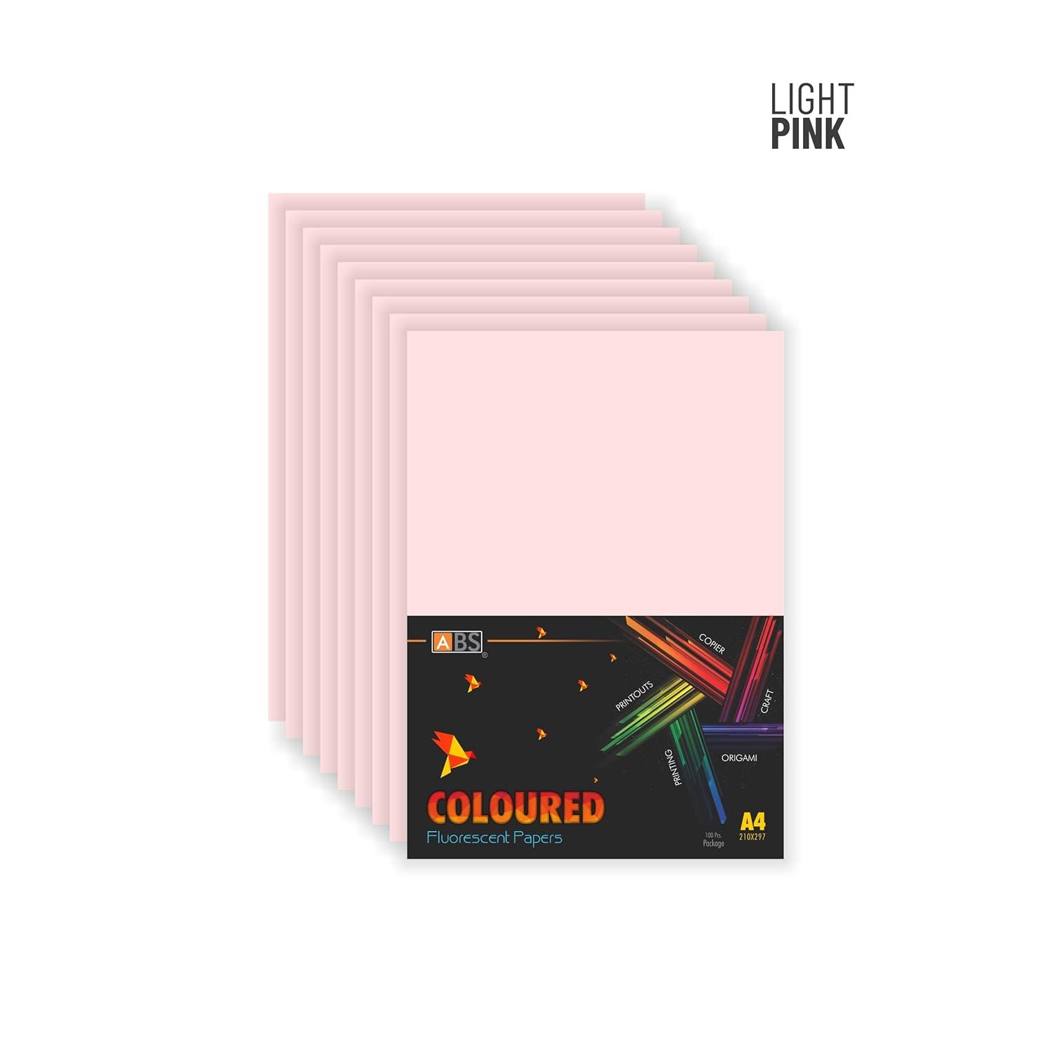 ABS Fluorescent paper A4 - 80 gsm light pink - Image 5