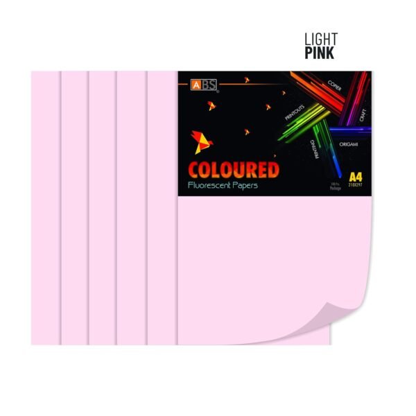 ABS Fluorescent paper A4 - 80 gsm light pink