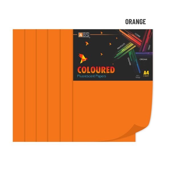 ABS Fluorescent paper A4 - 80 gsm Fluorecent orange