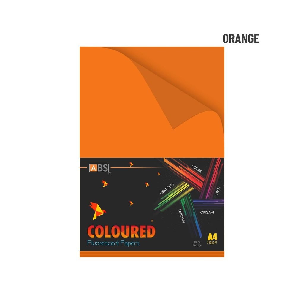 ABS Fluorescent paper A4 - 80 gsm Fluorecent orange