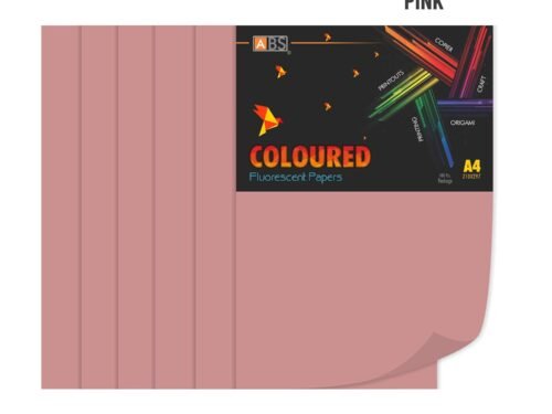 ABS Fluorescent paper A4 - 80 gsm Fluorecent baby pink - Image 4
