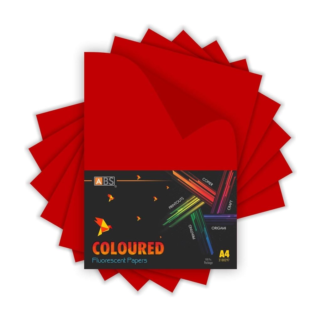 ABS Fluorescent paper A4 - 80 gsm red