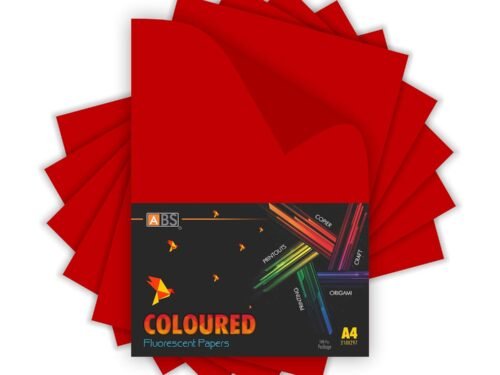 ABS Fluorescent paper A4 - 80 gsm red - Image 3