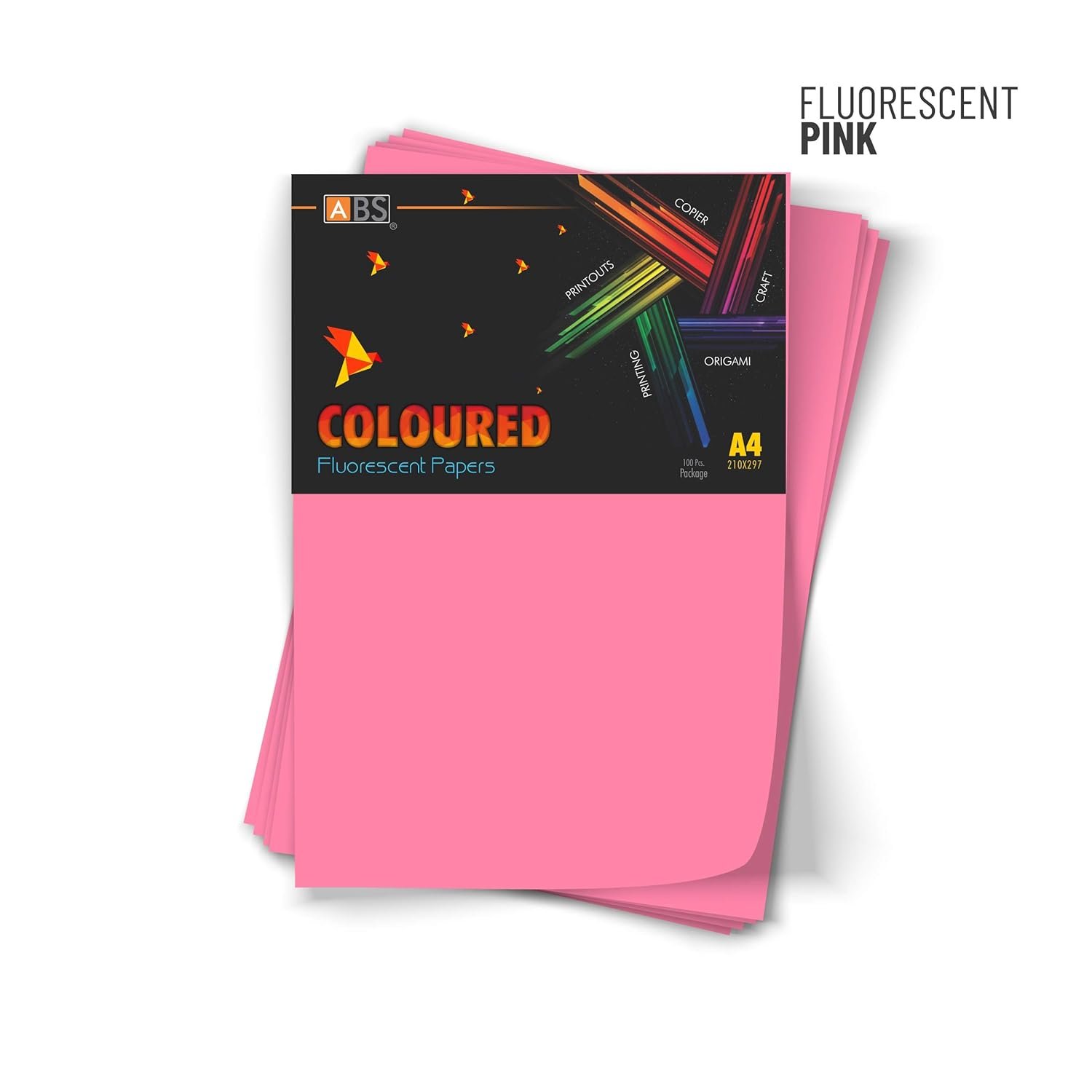 ABS Fluorescent paper A4 - 80 gsm Fluorecent pink - Image 4