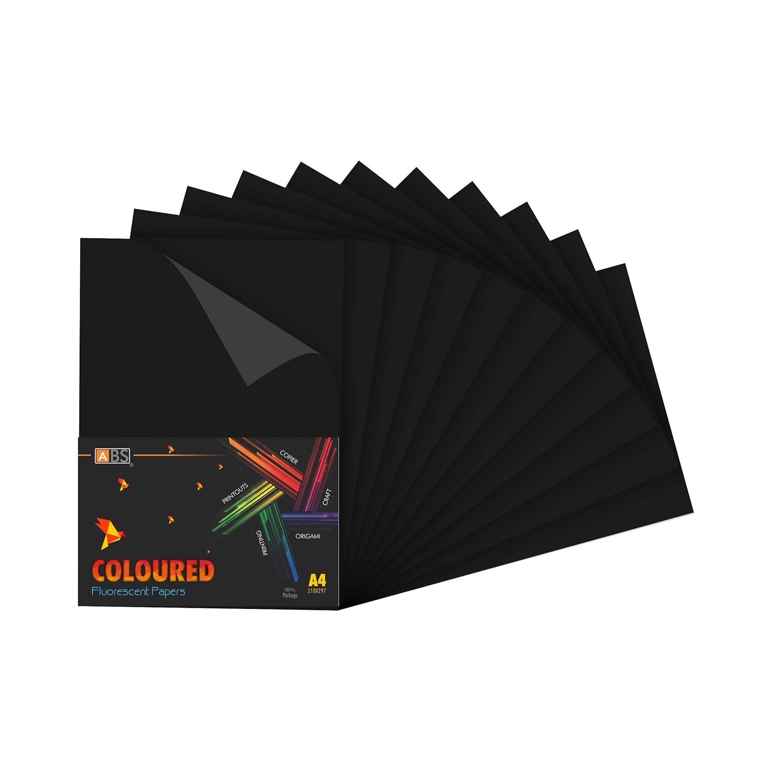 ABS Fluorescent paper A4 - 80 gsm dark black - Image 4