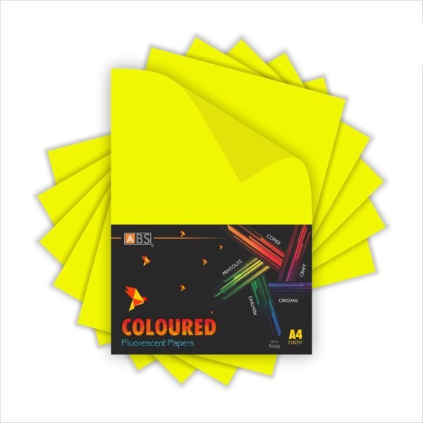 ABS Fluorescent paper A4 - 80 gsm Fluorecent yellow