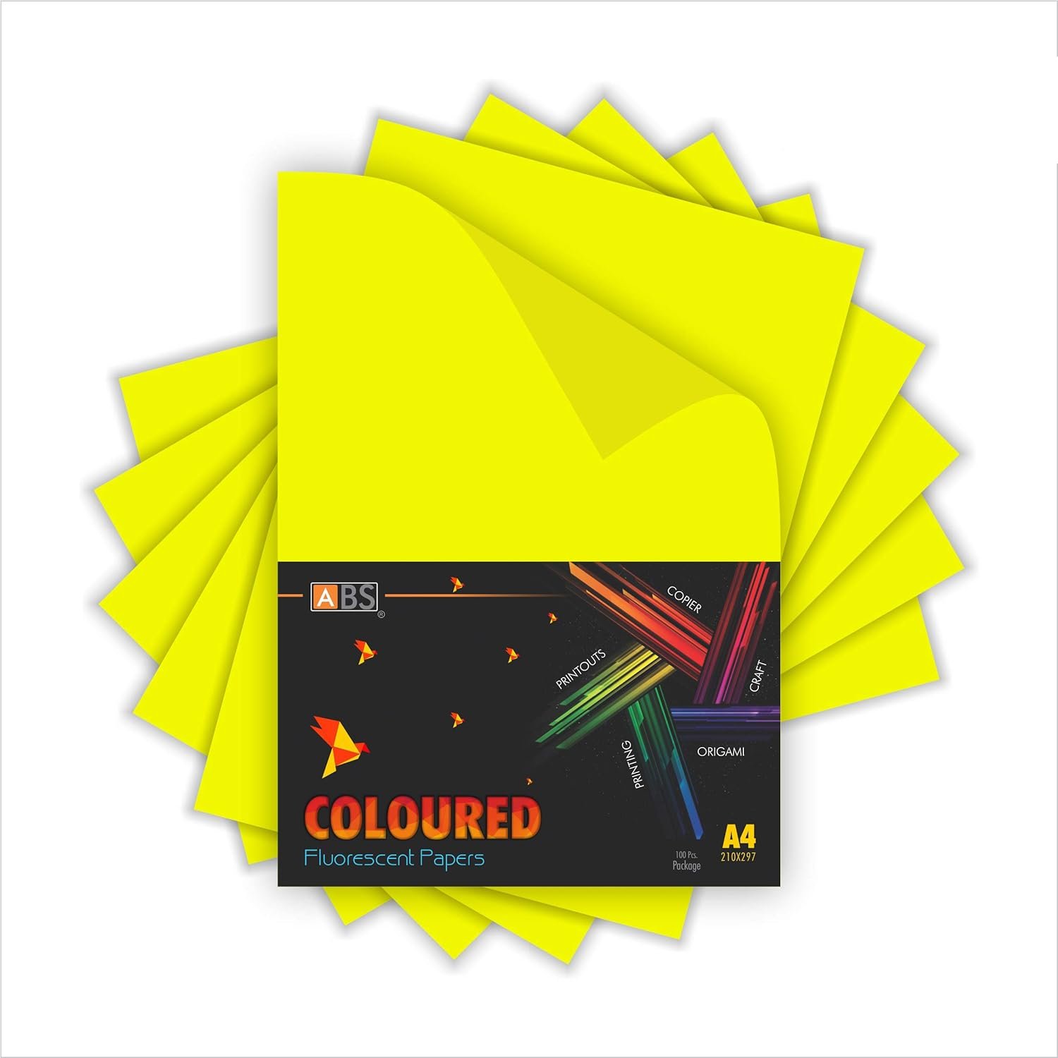 ABS Fluorescent paper A4 - 80 gsm Fluorecent yellow - Image 4
