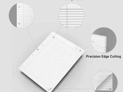 ABS Crown Double Side Ruled Report Sheet Pack of 300 Sheets - Image 4