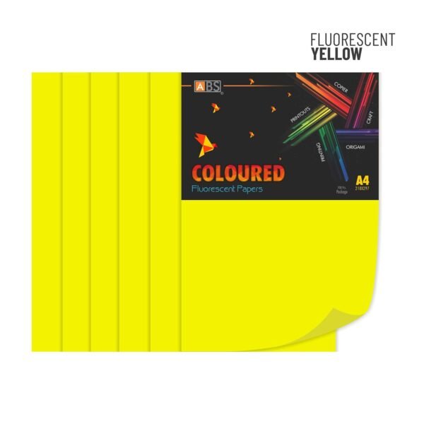 ABS Fluorescent paper A4 - 80 gsm Fluorecent yellow