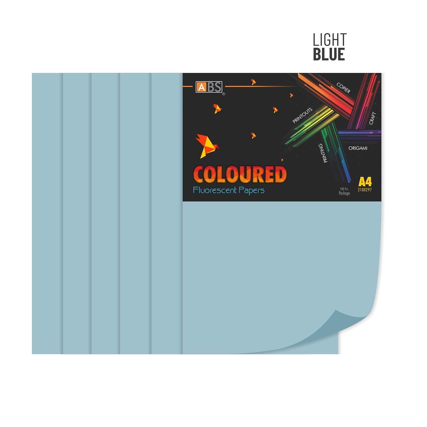 ABS Fluorescent paper A4 - 80 gsm Fluorecent light blue - Image 3
