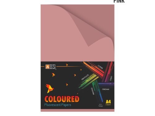 ABS Fluorescent paper A4 - 80 gsm Fluorecent baby pink - Image 1