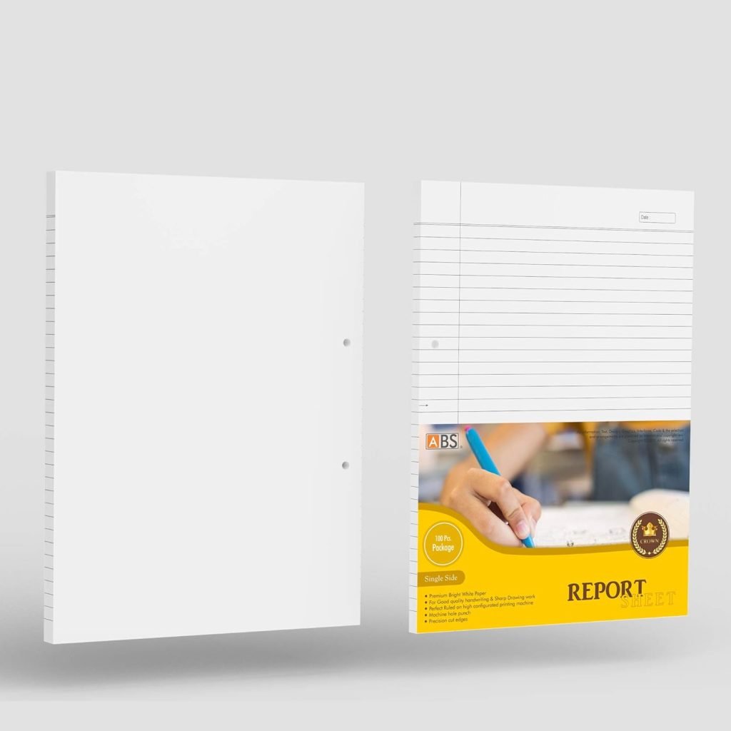 ABS Crown Single Side Ruled Report Sheet