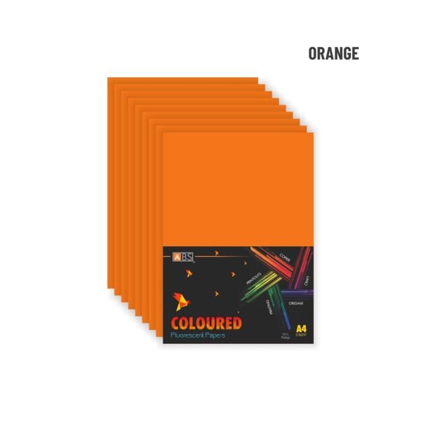 ABS Fluorescent paper A4 - 80 gsm Fluorecent orange
