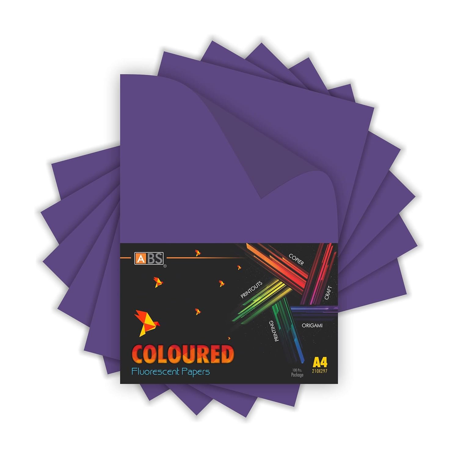 ABS Fluorescent paper A4 - 80 gsm dark purple - Image 2