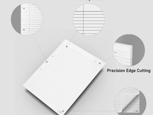 ABS Crown Single Side Ruled Report Sheet Pack of 400 Sheets - Image 4