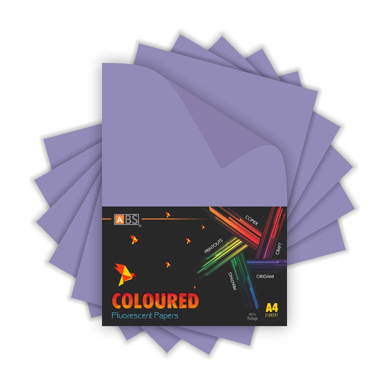 ABS Fluorescent paper A4 - 80 gsm light purple - Image 2