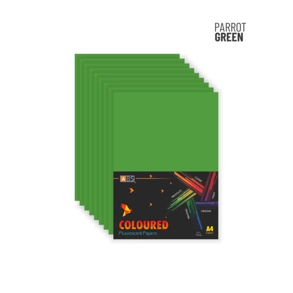 ABS Fluorescent paper A4 - 80 gsm Parrot green