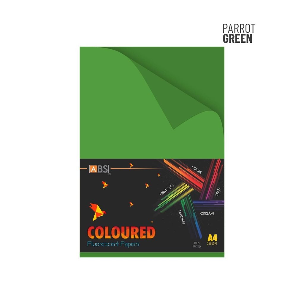 ABS Fluorescent paper A4 - 80 gsm Parrot green