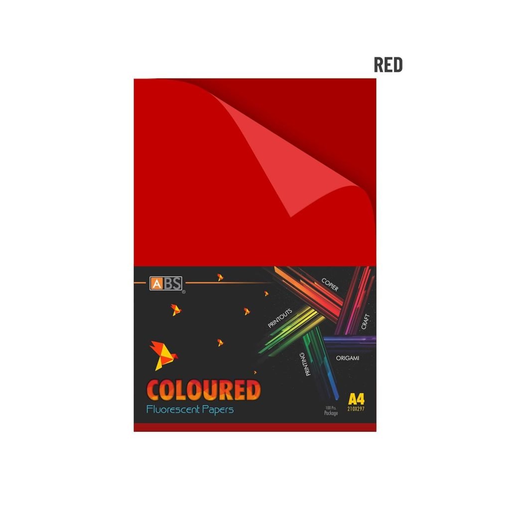 ABS Fluorescent paper A4 - 80 gsm red