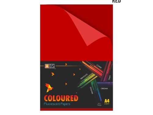 ABS Fluorescent paper A4 - 80 gsm red - Image 1