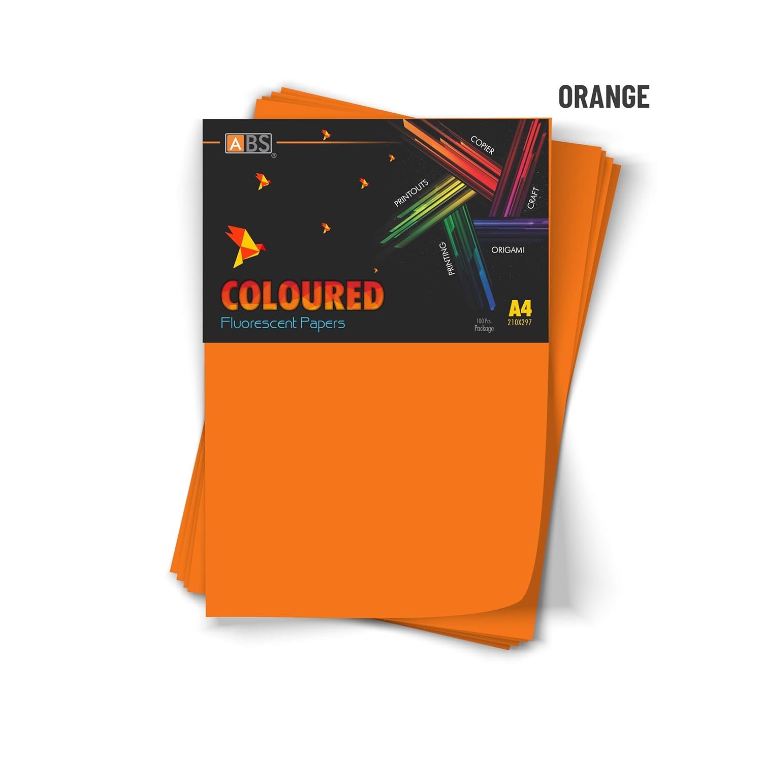 ABS Fluorescent paper A4 - 80 gsm Fluorecent orange - Image 6