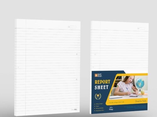 ABS Crown Double Side Ruled Report Sheet Pack of 400 Sheets - Image 3