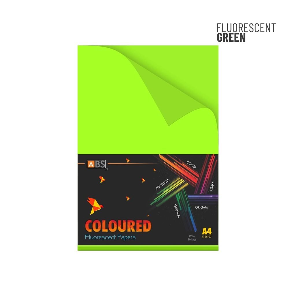 ABS Fluorescent paper A4 - 80 gsm Fluorecent green