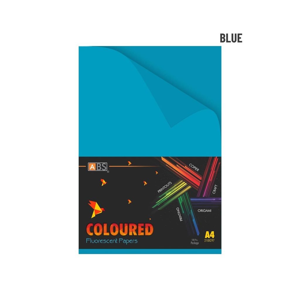 ABS Fluorescent paper A4 - 80 gsm Fluorecent blue