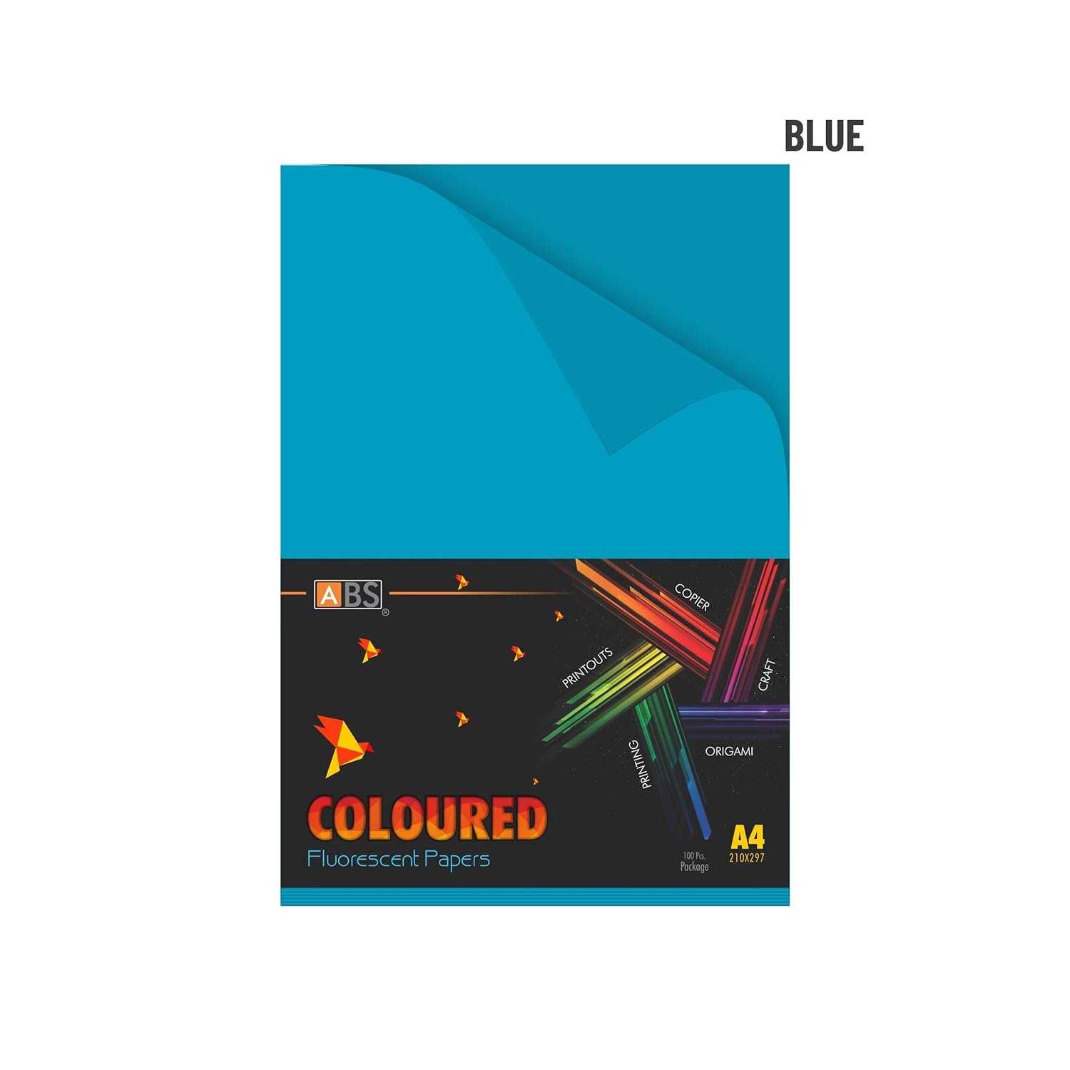 ABS Fluorescent paper A4 - 80 gsm Fluorecent blue - Image 1