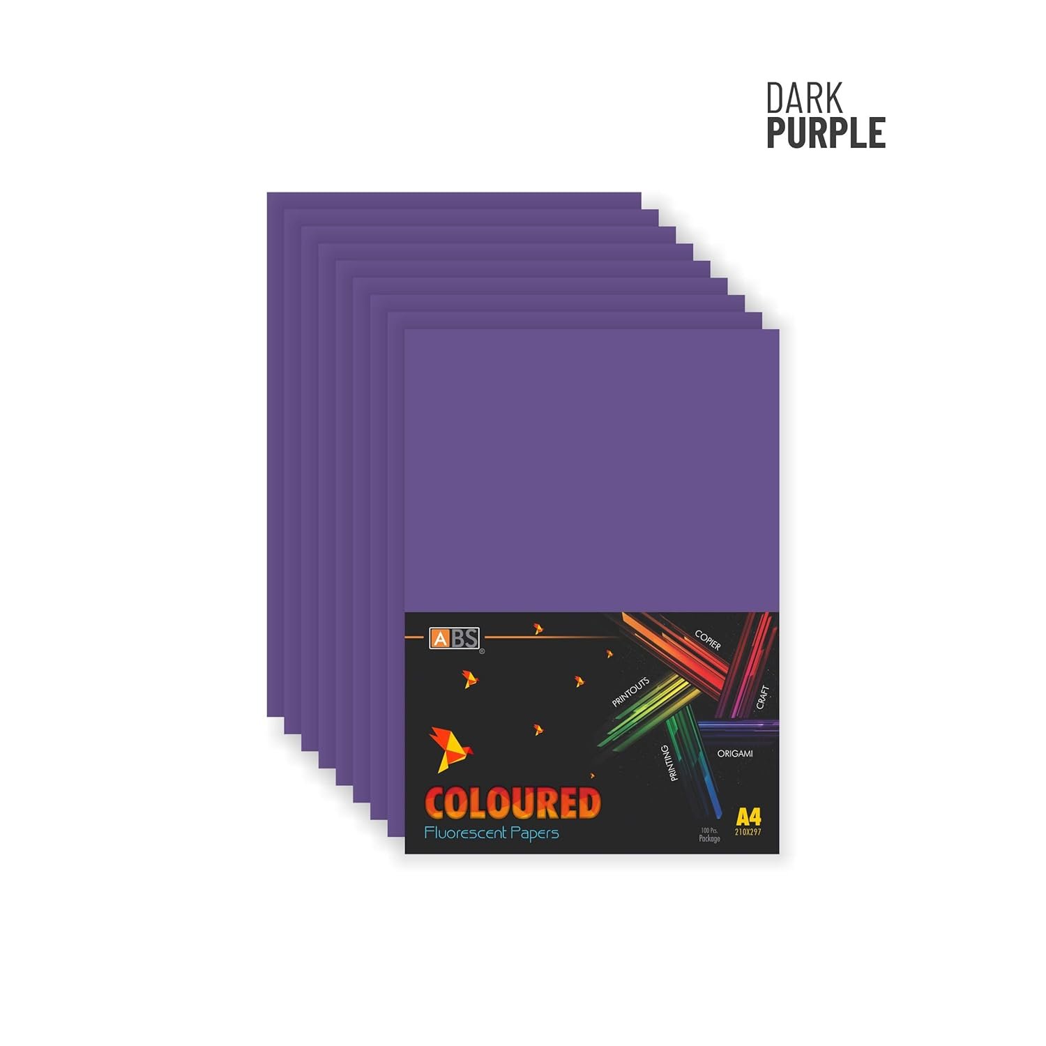 ABS Fluorescent paper A4 - 80 gsm dark purple - Image 6