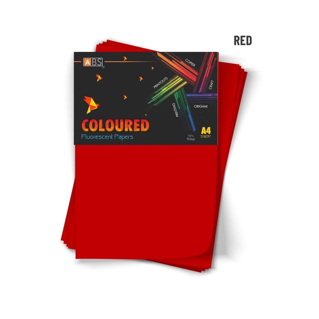 ABS Fluorescent paper A4 - 80 gsm red