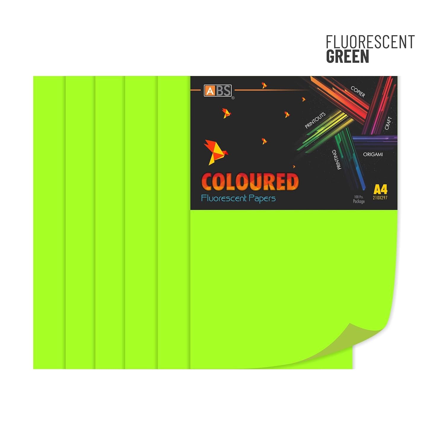 ABS Fluorescent paper A4 - 80 gsm Fluorecent green - Image 5