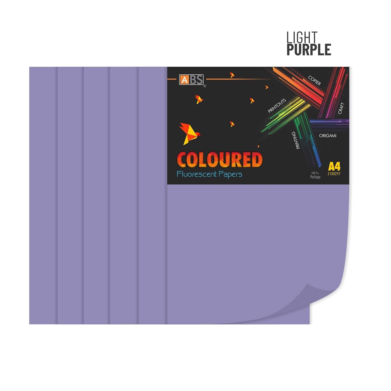 ABS Fluorescent paper A4 - 80 gsm light purple - Image 5